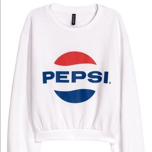 H&M Pepsi Cropped Sweater Size Large